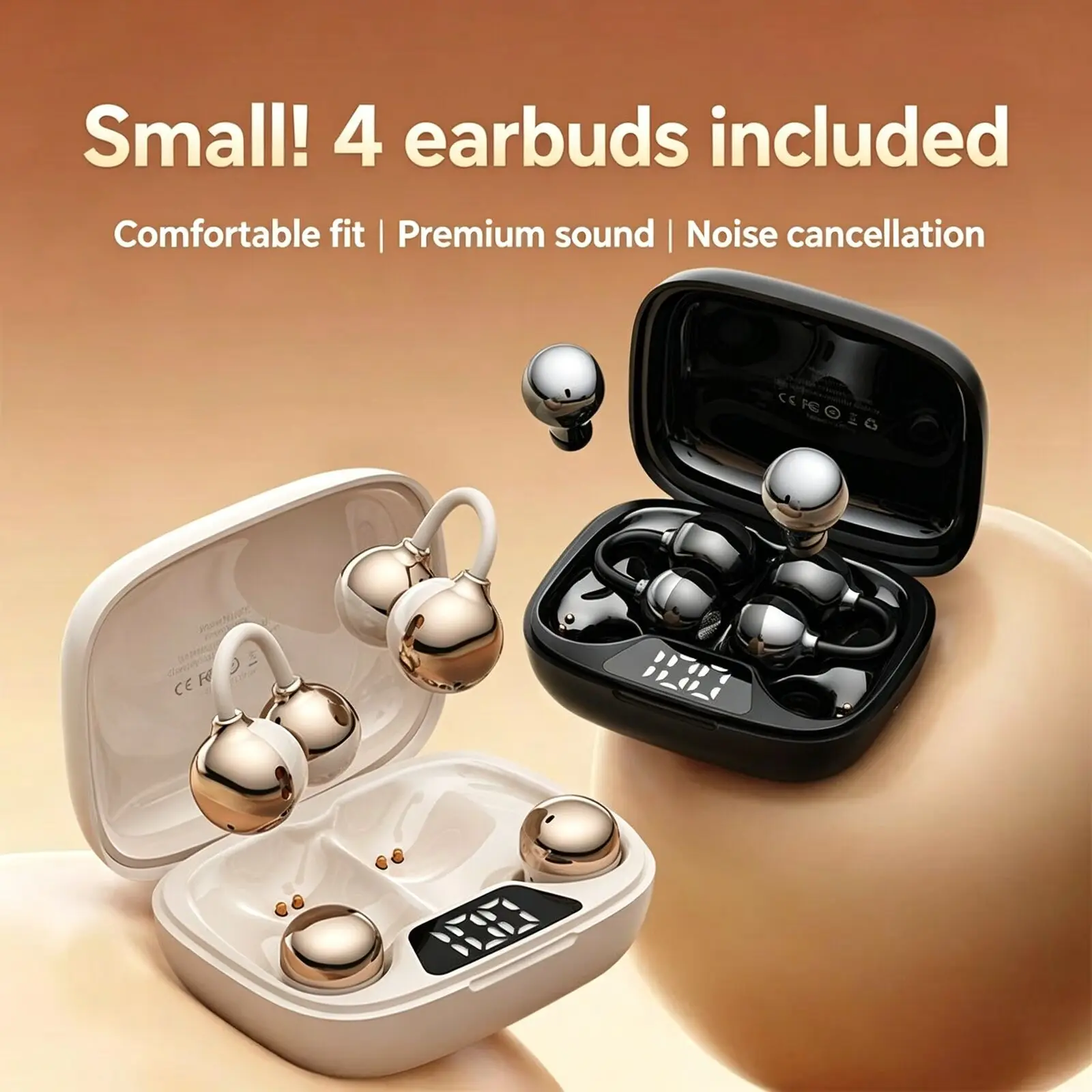 Wireless 2 in 1 Earbuds Ear Clip BT5.4 Headphones IPX5 Waterproof Low Latency Stereo Earphones with Game Mode for Sports Sleep
Wireless 2 in 1 Earbuds Ear Clip BT5.4 Headphones IPX5 Waterproof Low Latency Stereo Earphones with Game Mode for Sports Sleep