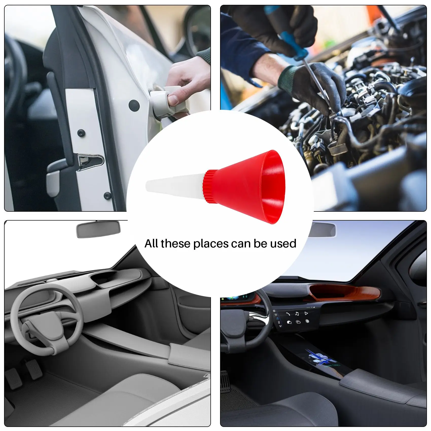 A82U-Car Universal Engine Oil Funnel No-Spill Oil Funnel Adjustable Oil Funnel Adapters Spill Proof Oil Filter Tool Set
A82U-Car Universal Engine Oil Funnel No-Spill Oil Funnel Adjustable Oil Funnel Adapters Spill Proof Oil Filter Tool Set