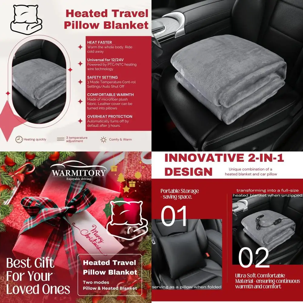 Автомобильное одеяло с подогревом — дорожное одеяло, подушка, роскошный кожаный ковер, портативное автомобильное одеяло 2-в-1, 12 В, компактное, упаковое, - быстрый нагрев в 3
Автомобильное одеяло с подогревом — дорожное одеяло, подушка, роскошный кожаный ковер, портативное автомобильное одеяло 2-в-1, 12 В, компактное, упаковое, - быстрый нагрев в 3