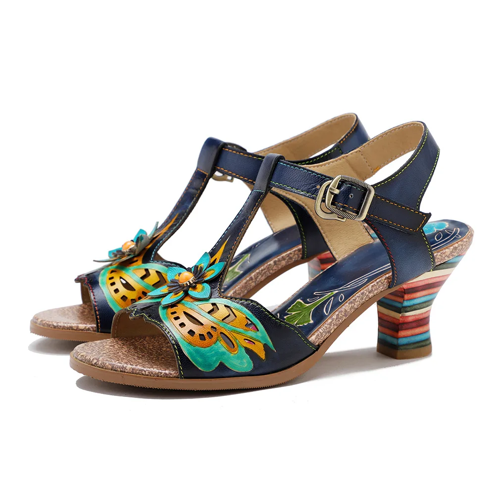Socofy Raffan Genuine Leather Sandals Sequined Pattern Floral Veins Hook Loop Elegant Sandals Summer Shoes Women
Socofy Raffan Genuine Leather Sandals Sequined Pattern Floral Veins Hook Loop Elegant Sandals Summer Shoes Women