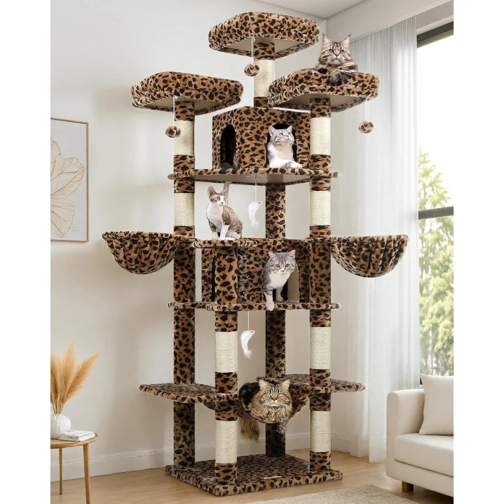 Big Cat Tower for Indoor Cats, 80inch Cat Tower for Multiple Adult Cats XXL Cat Tree with Scratching Post, Hammock, 3
Big Cat Tower for Indoor Cats, 80inch Cat Tower for Multiple Adult Cats XXL Cat Tree with Scratching Post, Hammock, 3