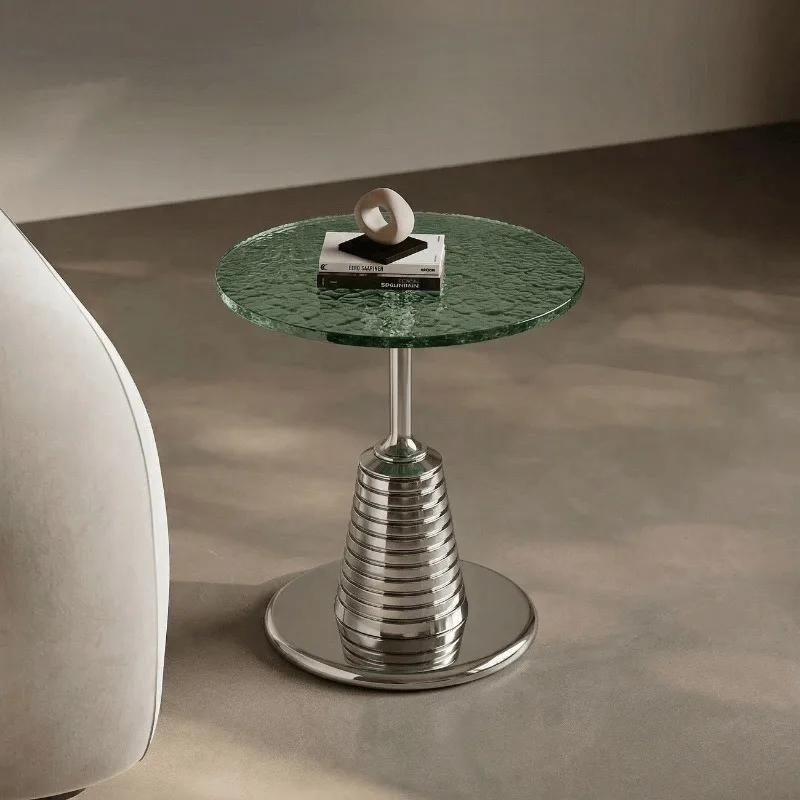 Glass edge table household living room sofa side cabinet small coffee table round table
Glass edge table household living room sofa side cabinet small coffee table round table