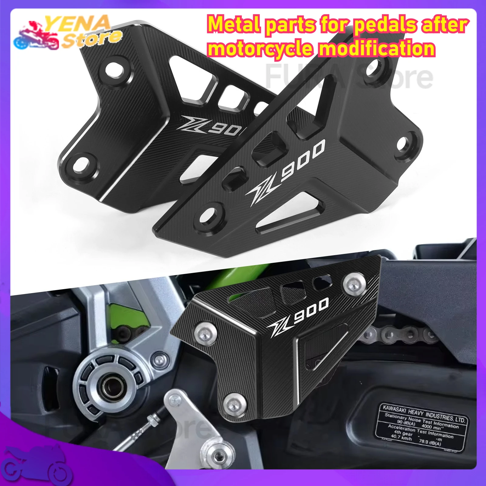 Suitable for Kawasaki Z900 motorcycle parts from 2017 to 2023, 2022, 2021 and 2020, rear heel plate protection device
Suitable for Kawasaki Z900 motorcycle parts from 2017 to 2023, 2022, 2021 and 2020, rear heel plate protection device