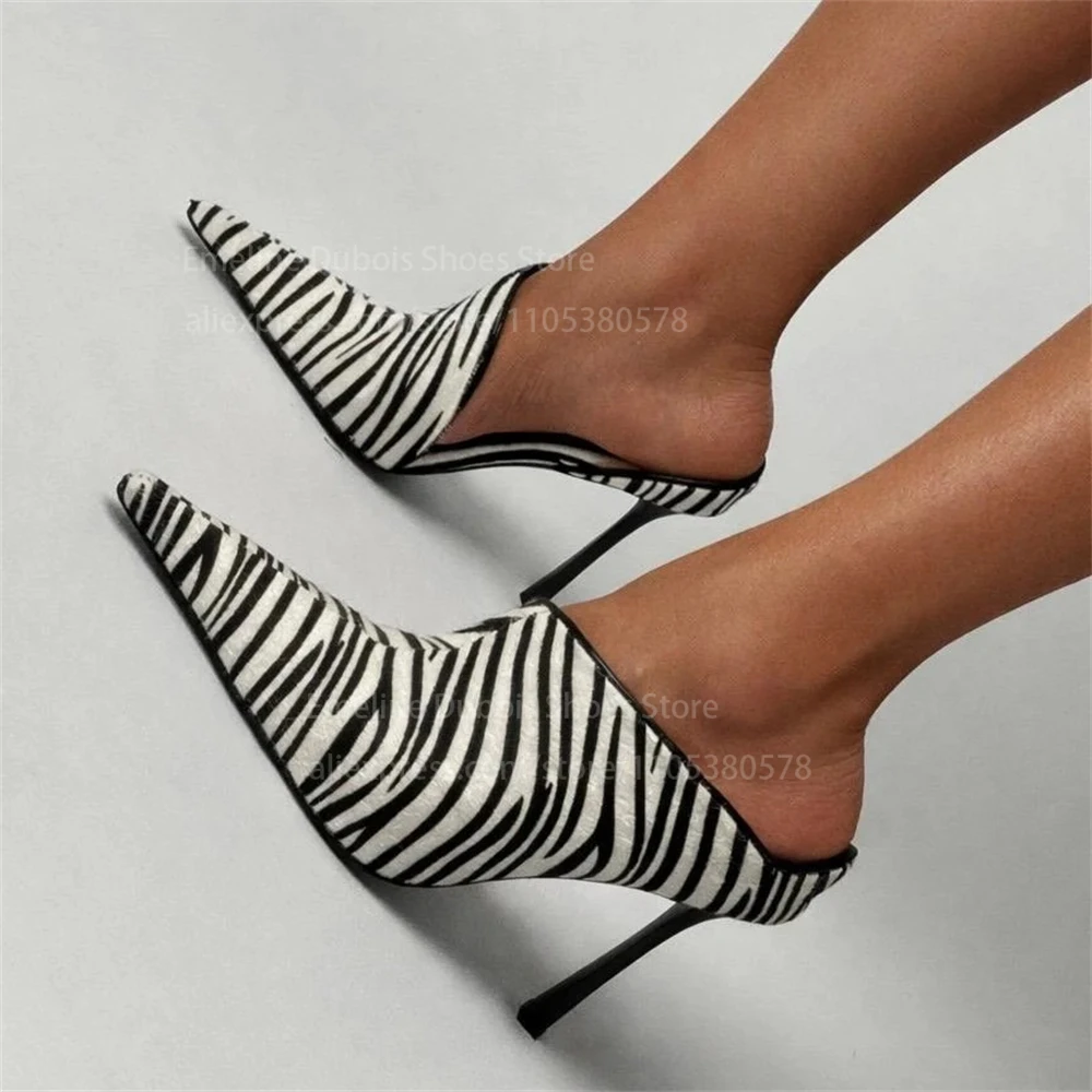 Zebra Print Side Cutout High Heel Pumps Faux Pony Hair Pointed Toe Slip on Stiletto Heel Mules Sexy Casual Ladies Dress Shoes
Zebra Print Side Cutout High Heel Pumps Faux Pony Hair Pointed Toe Slip on Stiletto Heel Mules Sexy Casual Ladies Dress Shoes