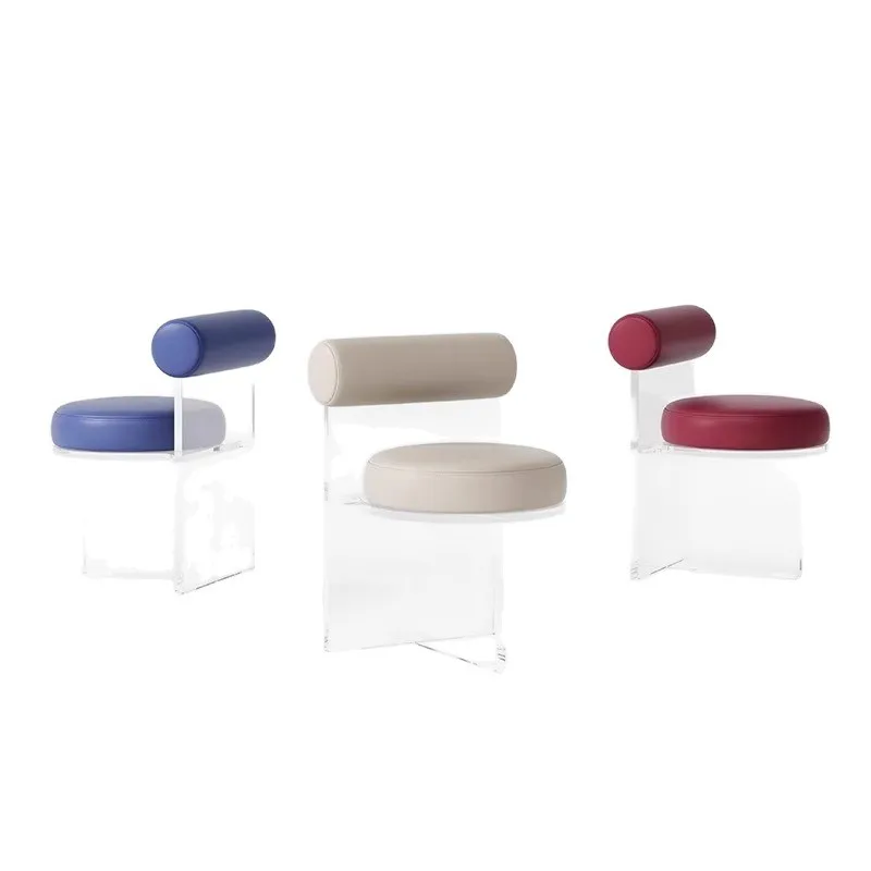 Simple Suspension Chair Transparent Dining Table Chair Crystal Stool Backrest Home Simple Bedroom Makeup Chair
Simple Suspension Chair Transparent Dining Table Chair Crystal Stool Backrest Home Simple Bedroom Makeup Chair