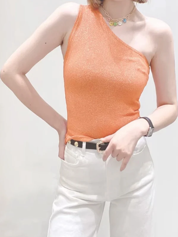 Сексуальный блестящий вязаный топ на одно плечо с диагональным воротником, облегающий, M Home, летняя мода 2023, повседневный, цветной, женский...
Сексуальный блестящий вязаный топ на одно плечо с диагональным воротником, облегающий, M Home, летняя мода 2023, повседневный, цветной, женский...