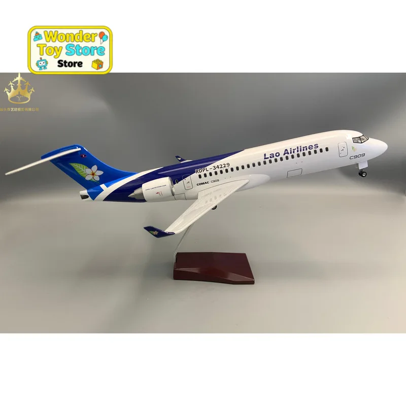 COMAC Lao Airlines C909 Airplane Model With LED Lights And Wheels Static Simulation Desktop Ornament For Aviation Enthusiasts
COMAC Lao Airlines C909 Airplane Model With LED Lights And Wheels Static Simulation Desktop Ornament For Aviation Enthusiasts