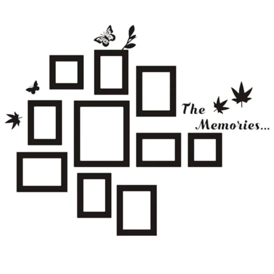 10 Pcs Picture Frames Wall Decal The Memories Vinyl Stickers, Removable Photo Frame Butterflies Leaves Art DIY Sticker Mural fo
10 Pcs Picture Frames Wall Decal The Memories Vinyl Stickers, Removable Photo Frame Butterflies Leaves Art DIY Sticker Mural fo