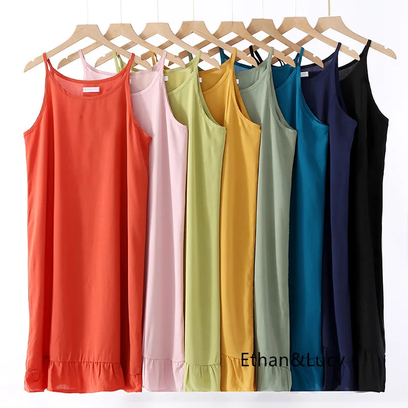 New Summer Ladies Lace Suspender Dress Sleeveless Solid Viscose Sexy Nightwear Spaghetti Strap Sleepwear Women Thin Sleep Tops
New Summer Ladies Lace Suspender Dress Sleeveless Solid Viscose Sexy Nightwear Spaghetti Strap Sleepwear Women Thin Sleep Tops