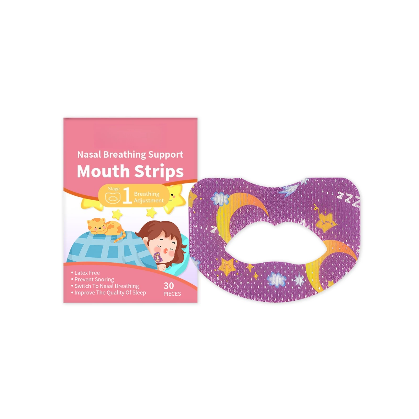 Children's sleep stickers, care for night sleep Children's sleep anti-mouth snoring sleep aid stickers
Children's sleep stickers, care for night sleep Children's sleep anti-mouth snoring sleep aid stickers