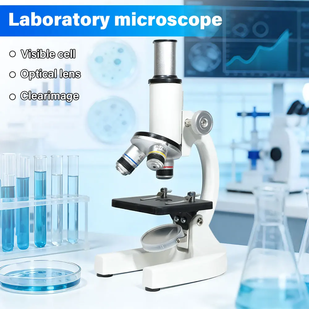 Microscope for Adults Kids 64X-2400X Magnification Compound Microscope with Microscope Slides Fill Light for Children Students
Microscope for Adults Kids 64X-2400X Magnification Compound Microscope with Microscope Slides Fill Light for Children Students