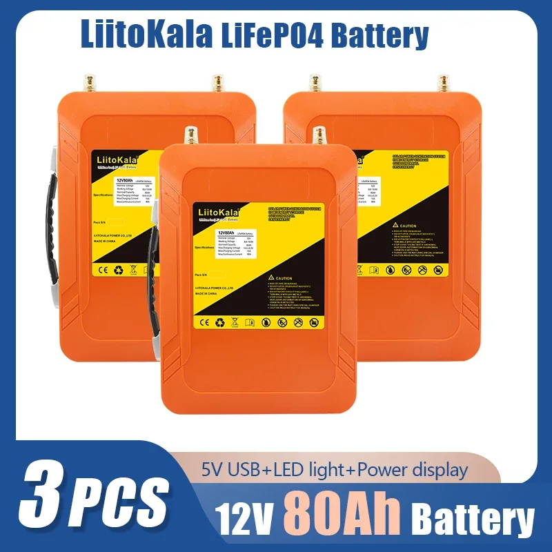 3PCS LiitoKala 12V 12.8V 60Ah lifepo4 LED 5v USB for solar light RV Outdoor Camping Solar energy backup power golf cart
3PCS LiitoKala 12V 12.8V 60Ah lifepo4 LED 5v USB for solar light RV Outdoor Camping Solar energy backup power golf cart
