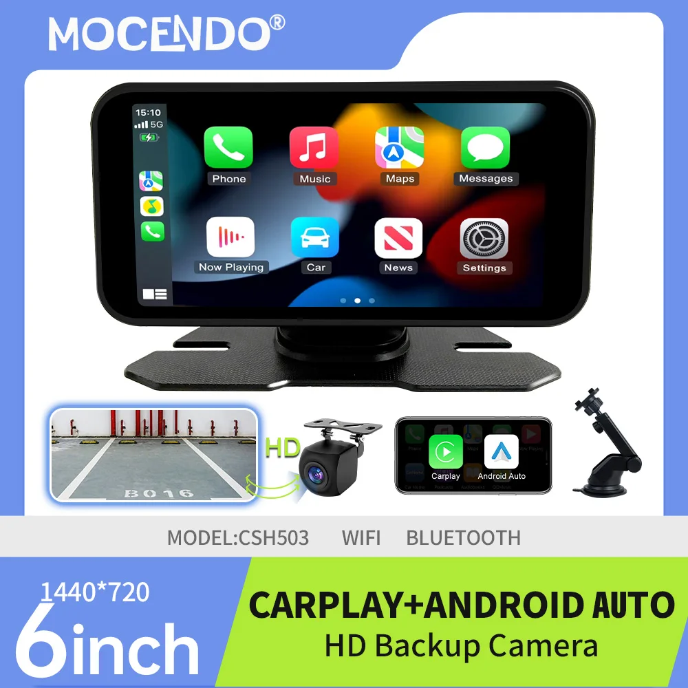 Universal Portable 6' Dash Cam Car DVR with Wireless Carplay Screen Android Auto GPS Navigation Video Recorder for Cars
Universal Portable 6' Dash Cam Car DVR with Wireless Carplay Screen Android Auto GPS Navigation Video Recorder for Cars