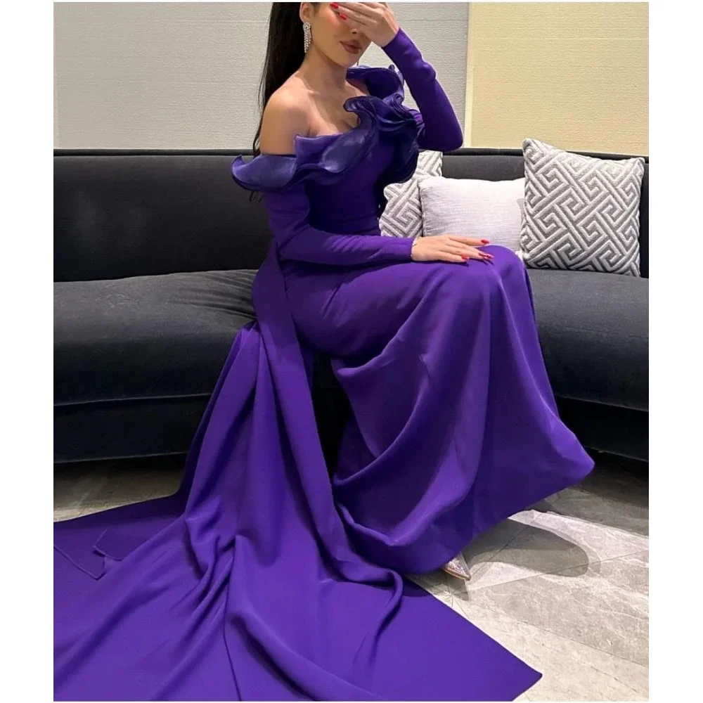 Customized Off The Shoulder Prom Dresses Long Sleeves Formal Evening Dresses Long Bridal Wedding Prom Gowns for Birthday Party
Customized Off The Shoulder Prom Dresses Long Sleeves Formal Evening Dresses Long Bridal Wedding Prom Gowns for Birthday Party