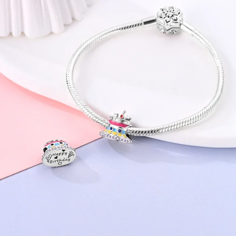 Оригинальные подвески из серебра 925 пробы, красочные и милые подвески из бисера для торта, подходят для подвесок Plata 925, браслеты для женщин, женщин, изготовление ювелирных изделий своими руками
Оригинальные подвески из серебра 925 пробы, красочные и милые подвески из бисера для торта, подходят для подвесок Plata 925, браслеты для женщин, женщин, изготовление ювелирных изделий своими руками