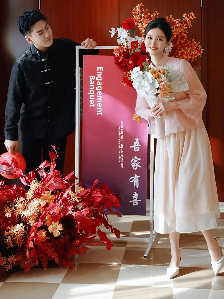 Engagement Evening Gown Dr New Chinese Sle Pink Set Wedding Toasting Suit Daily Wear Long Qipao Skirt for Women
Engagement Evening Gown Dr New Chinese Sle Pink Set Wedding Toasting Suit Daily Wear Long Qipao Skirt for Women