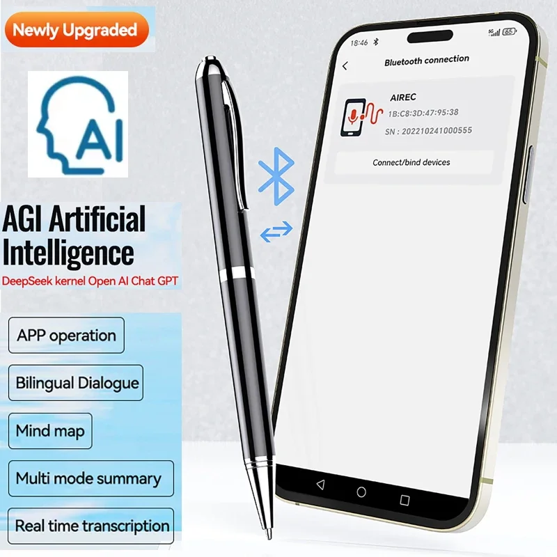 Аудио-диктофон на одно касание, AI Powerd ChatGPT-4, запись приложений, 60-язычный переводчик, аудиодиктофон, записывающие устройства в реальном времени
Аудио-диктофон на одно касание, AI Powerd ChatGPT-4, запись приложений, 60-язычный переводчик, аудиодиктофон, записывающие устройства в реальном времени