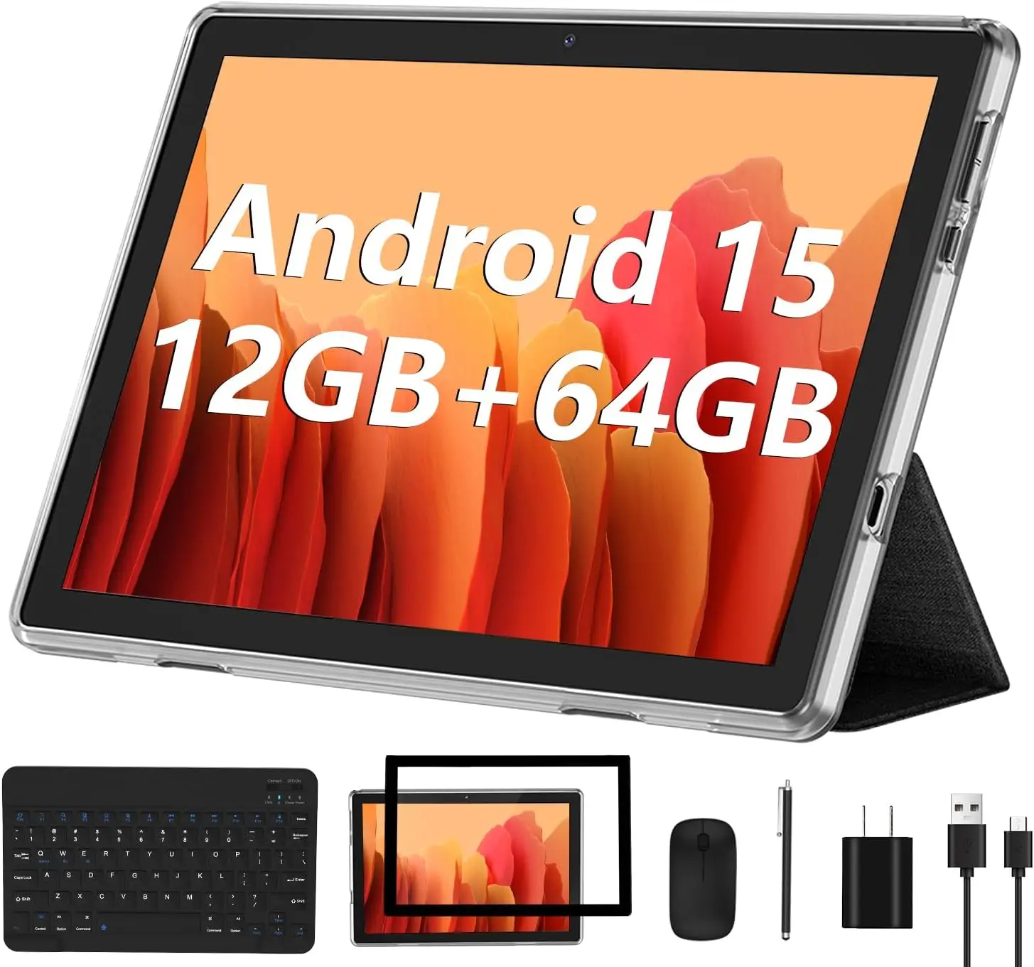 Планшет Android 15, 10.1 дюйма, 12 ГБ ОЗУ, 64 ГБ ПЗУ + 1 ТБ расширяемой памяти, Wi-Fi 6, Bluetooth, клавиатура и мышь в комплекте
Планшет Android 15, 10.1 дюйма, 12 ГБ ОЗУ, 64 ГБ ПЗУ + 1 ТБ расширяемой памяти, Wi-Fi 6, Bluetooth, клавиатура и мышь в комплекте