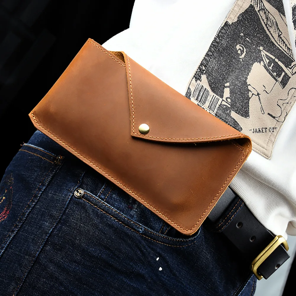 Thin Long Wallet Genuine Leather Men's Handbag Sports Belt Waist Bag Vintage Style Casual Handheld Bag
Thin Long Wallet Genuine Leather Men's Handbag Sports Belt Waist Bag Vintage Style Casual Handheld Bag