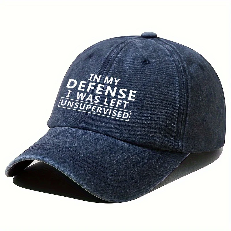 In My Defense Printed Baseball Cap Solid Color Washed Distressed Hat Lightweight Adjustable Dad Hats For Women Men
In My Defense Printed Baseball Cap Solid Color Washed Distressed Hat Lightweight Adjustable Dad Hats For Women Men