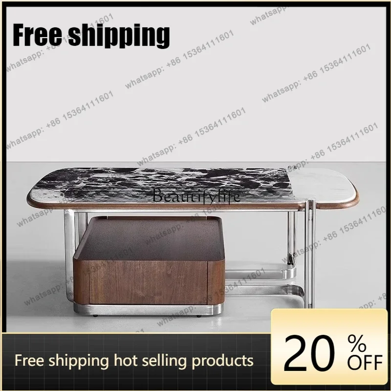 Jj Modern Marble Coffee Table Living Room Household Italian Light Luxury High-end Storage Coffee Table
Jj Modern Marble Coffee Table Living Room Household Italian Light Luxury High-end Storage Coffee Table