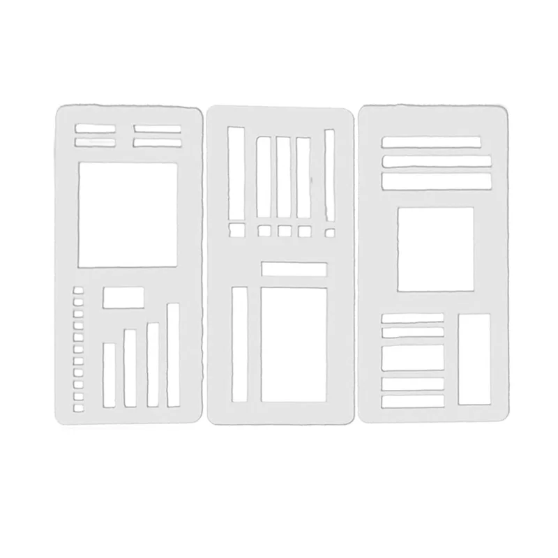 ABJN-3PCS Гибкий шаблон для пластинок ручной работы, набор трафаретов для планировщиков для журналов с точечной сеткой, шаблоны для рисования и контрольных списков 
ABJN-3PCS Гибкий шаблон для пластинок ручной работы, набор трафаретов для планировщиков для журналов с точечной сеткой, шаблоны для рисования и контрольных списков