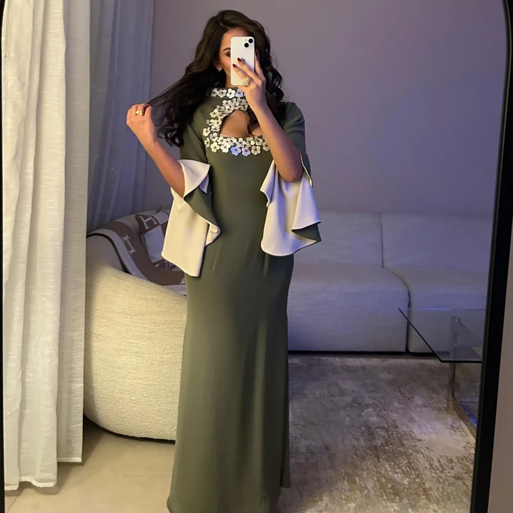 Customized Matching Jersey Flower Trumpet High Collar Midi Dresses Prom Dresses Classic Exquisite Modern Style Pastrol Unisex Ch
Customized Matching Jersey Flower Trumpet High Collar Midi Dresses Prom Dresses Classic Exquisite Modern Style Pastrol Unisex Ch