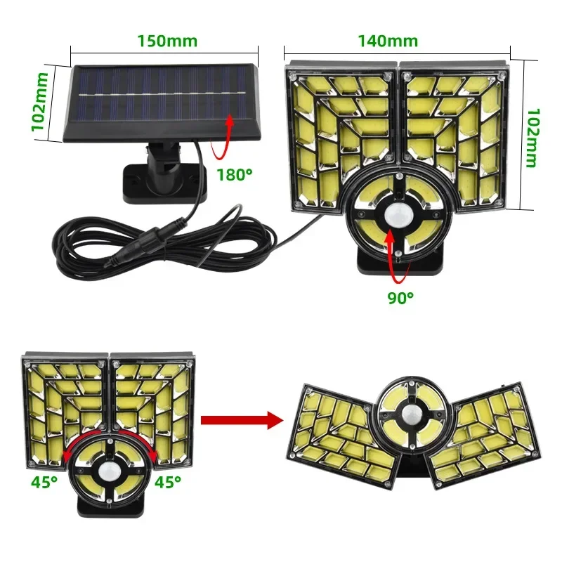 Solar Wall Lamp Split Human Body Induction Rotating Street Lamp LED Outdoor Lamp Waterproof Garden solar outdoor light
Solar Wall Lamp Split Human Body Induction Rotating Street Lamp LED Outdoor Lamp Waterproof Garden solar outdoor light