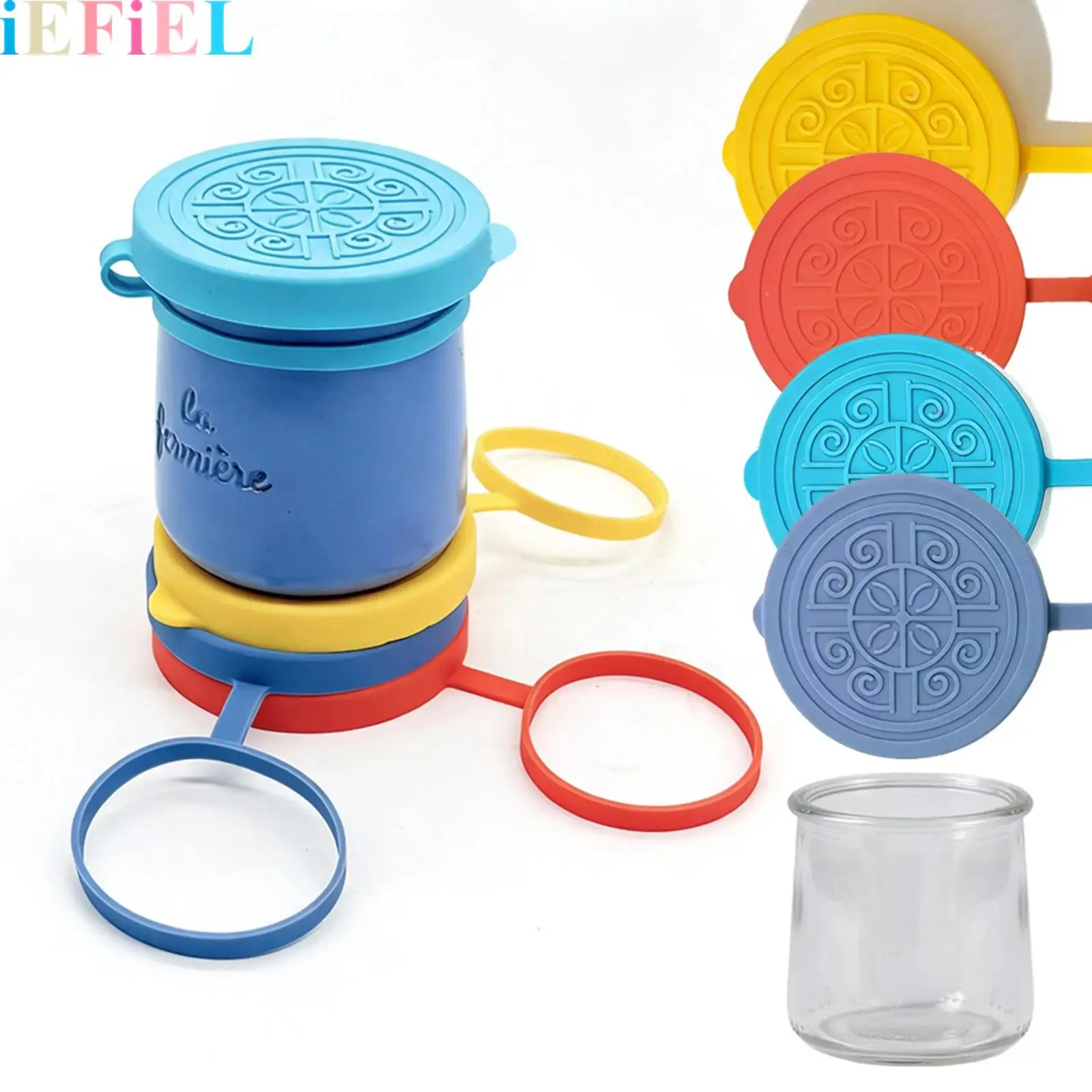 Silicone Yogurt Jar Lids with Innovative Handle Ring 6.3cm Diameter Sealed Glass Jar Covers Reusable Round Lids for Jars
Silicone Yogurt Jar Lids with Innovative Handle Ring 6.3cm Diameter Sealed Glass Jar Covers Reusable Round Lids for Jars