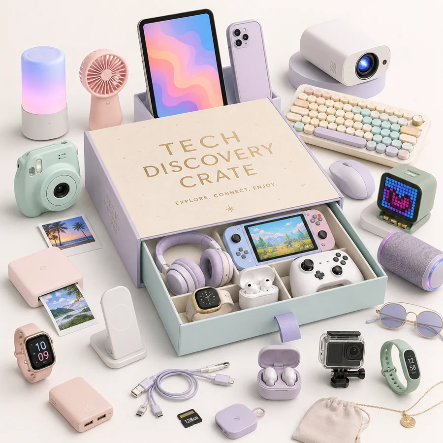 Mystery Electronics Blind Box Random Tech Surprise Box with Earbuds, Smartwatch, Mouse, Accessories and More
Mystery Electronics Blind Box Random Tech Surprise Box with Earbuds, Smartwatch, Mouse, Accessories and More