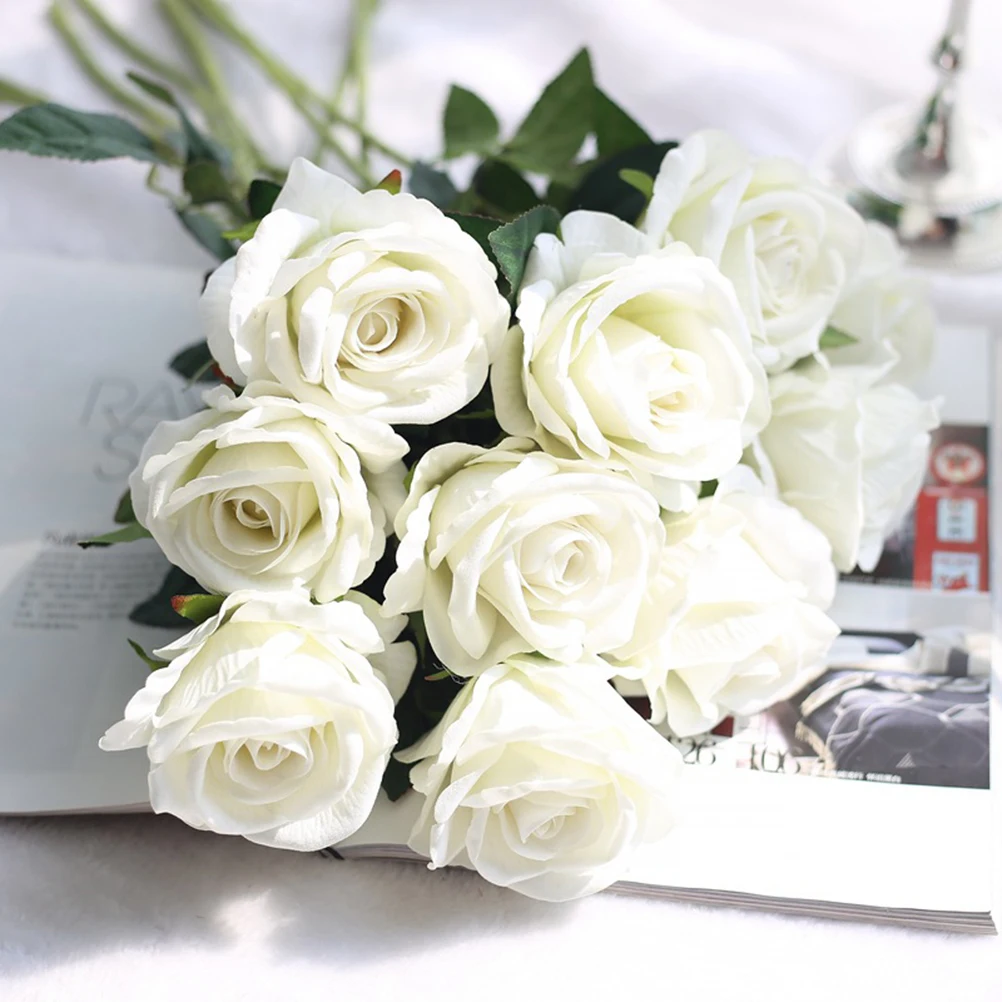Artificial Rose Flowers Decoration for Home Bedroom Balcony Vivid Simulation Wedding Decor Fake Faux Stems Reusable
Artificial Rose Flowers Decoration for Home Bedroom Balcony Vivid Simulation Wedding Decor Fake Faux Stems Reusable
