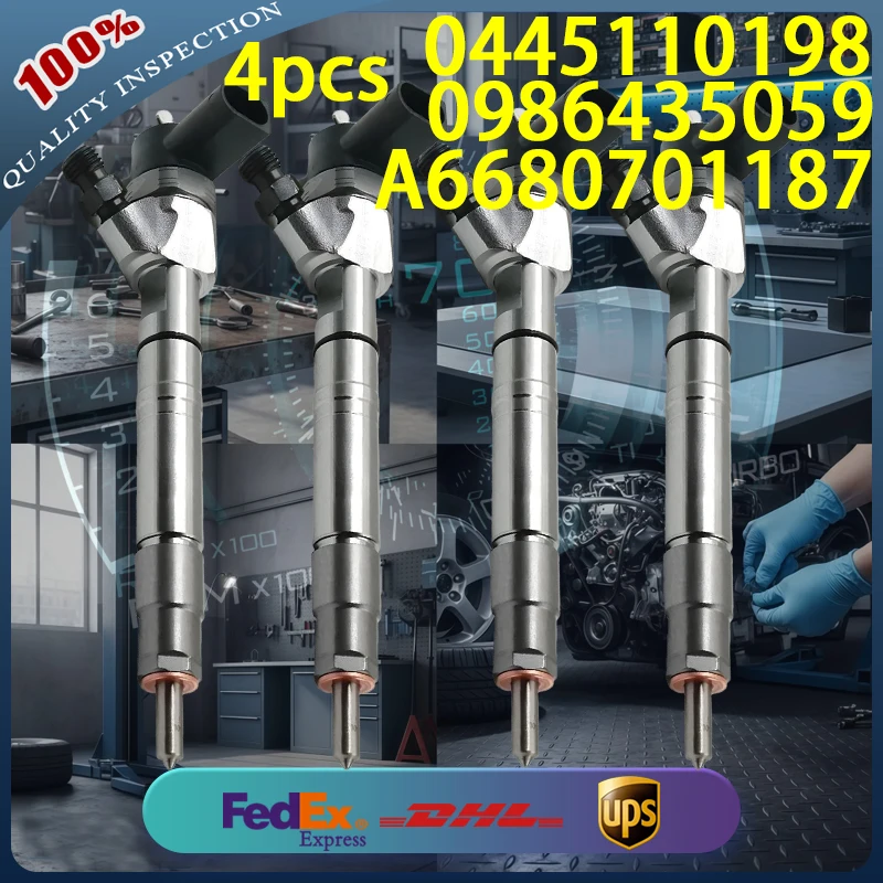 0445110198 Common Rail Diesel Injector 0986435059 A6680701187 for Mercedes-Benz Vaneo 1.7 CDI Diesel Engine 4pcs
0445110198 Common Rail Diesel Injector 0986435059 A6680701187 for Mercedes-Benz Vaneo 1.7 CDI Diesel Engine 4pcs