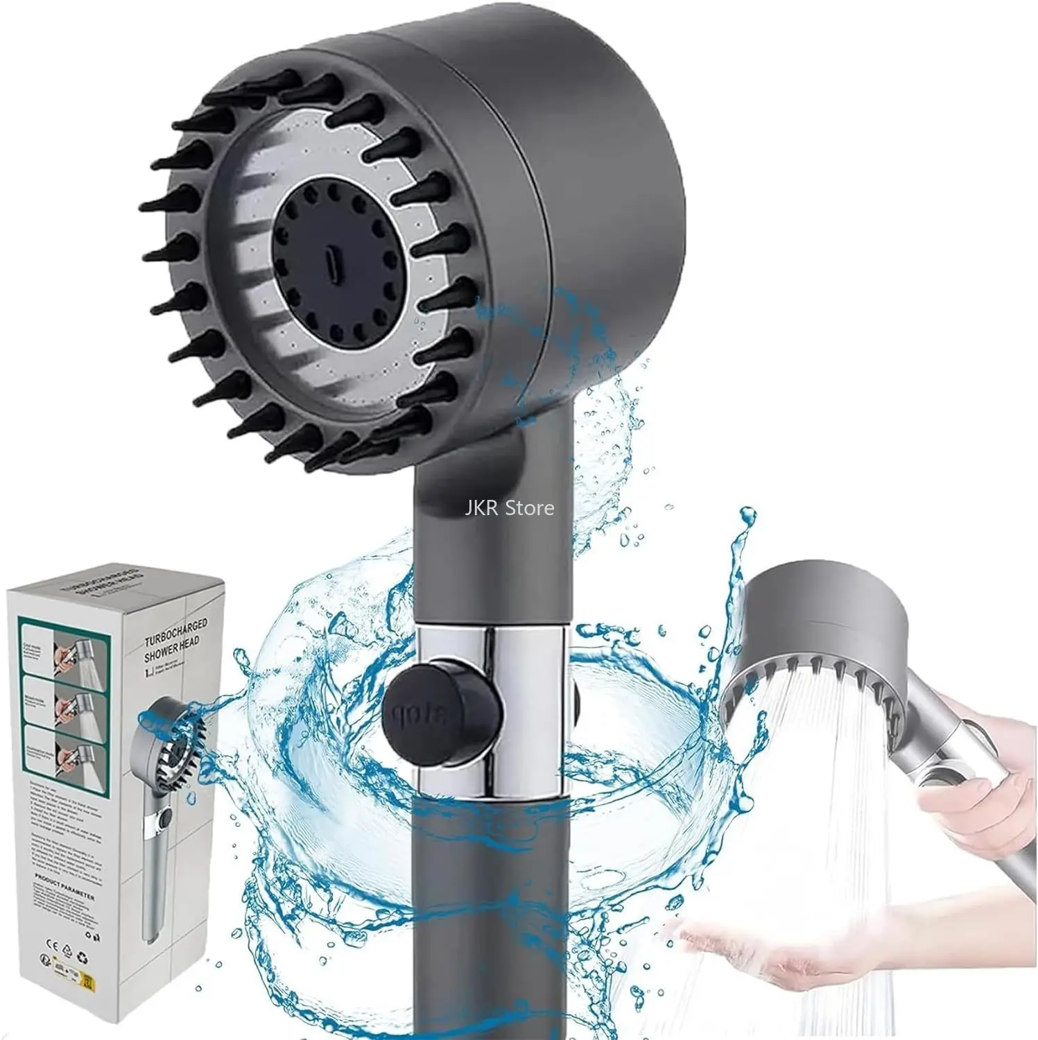 Multi-Function Pressure-Boosting Shower Head Handheld Set with Bath Screen Bracket One Button Switch Easy Clean for Apartment
Multi-Function Pressure-Boosting Shower Head Handheld Set with Bath Screen Bracket One Button Switch Easy Clean for Apartment