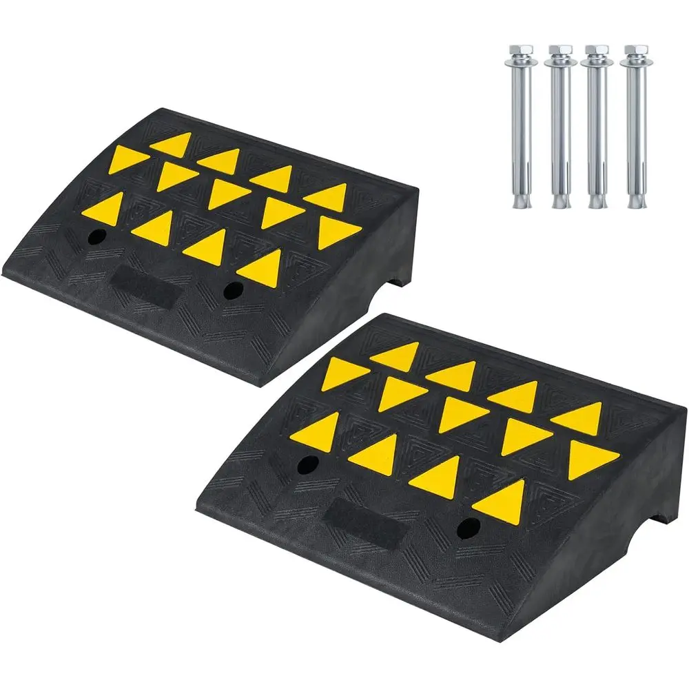 Durable Rubber Driveway Thresholds with Reflective Edges, 15-Ton Capacity, 6.3 Height, Non-Slip, Suitable for Vehicles and RVs
Durable Rubber Driveway Thresholds with Reflective Edges, 15-Ton Capacity, 6.3 Height, Non-Slip, Suitable for Vehicles and RVs