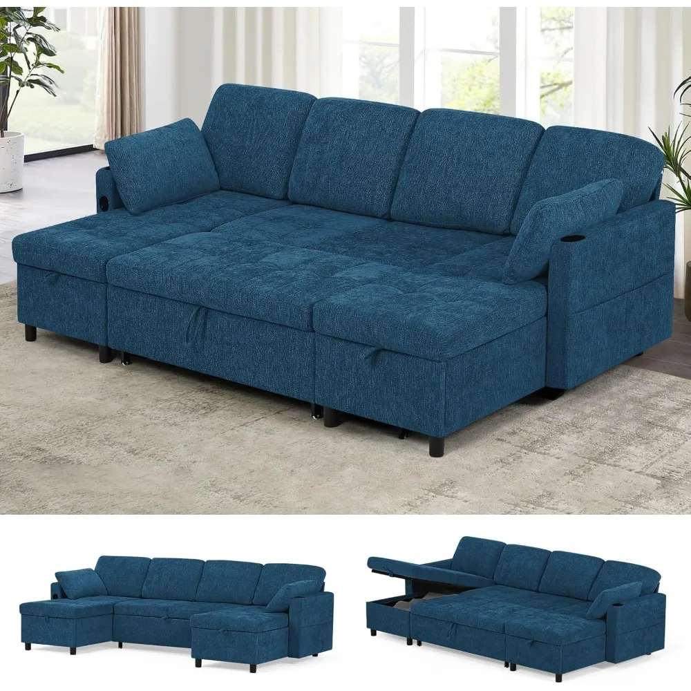 Ushaped convertible sofa bed with two storage chains,foldable segmented pull-out sofa bed with USB port,Chenille modern sofa bed
Ushaped convertible sofa bed with two storage chains,foldable segmented pull-out sofa bed with USB port,Chenille modern sofa bed