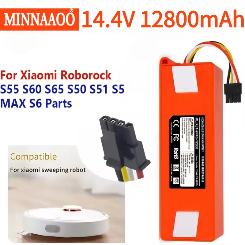 Original Replacement Battery BRR-2P4S-5200D for XIAOMI 1S 1ST Roborock SDJQR01RR Robot Vacuum Cleaner 12800mAh
Original Replacement Battery BRR-2P4S-5200D for XIAOMI 1S 1ST Roborock SDJQR01RR Robot Vacuum Cleaner 12800mAh