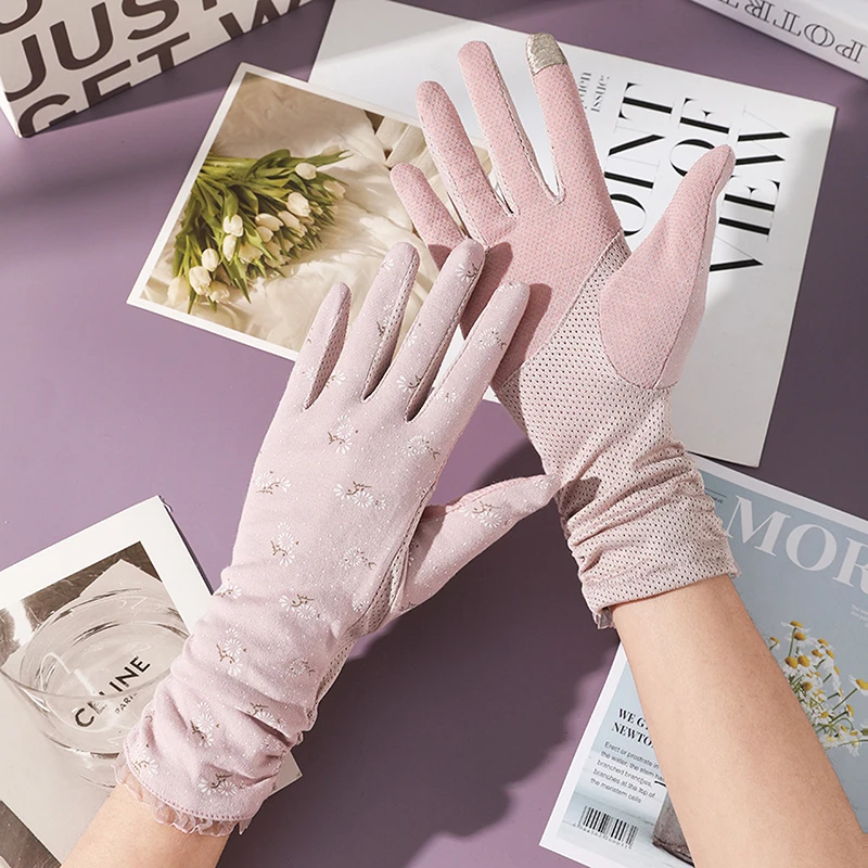 Summer Women UV Protection Breathable Gloves Thin Cotton Mid-length Driving Bike Anti-slip Touch Screen Gloves
Summer Women UV Protection Breathable Gloves Thin Cotton Mid-length Driving Bike Anti-slip Touch Screen Gloves