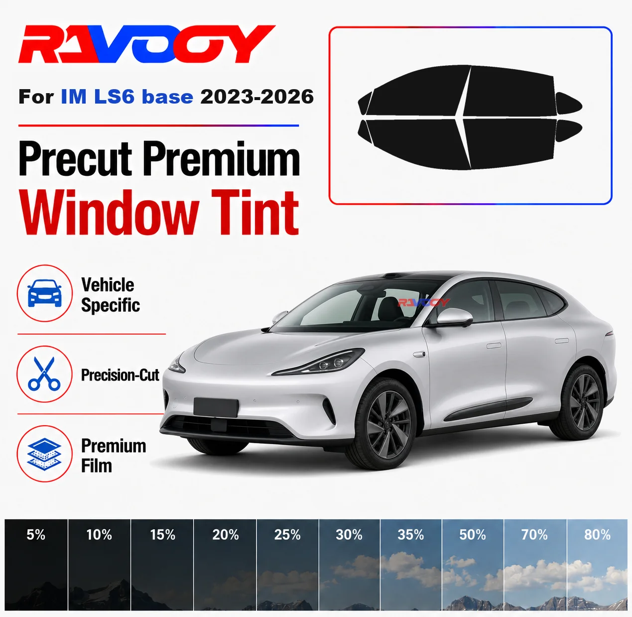 Premium Precut Window Tint Kit Front Windows Rear Windows Rear Windshield For IM LS6 base 2023-2026 Car Solar Nano Ceramic Film
Premium Precut Window Tint Kit Front Windows Rear Windows Rear Windshield For IM LS6 base 2023-2026 Car Solar Nano Ceramic Film