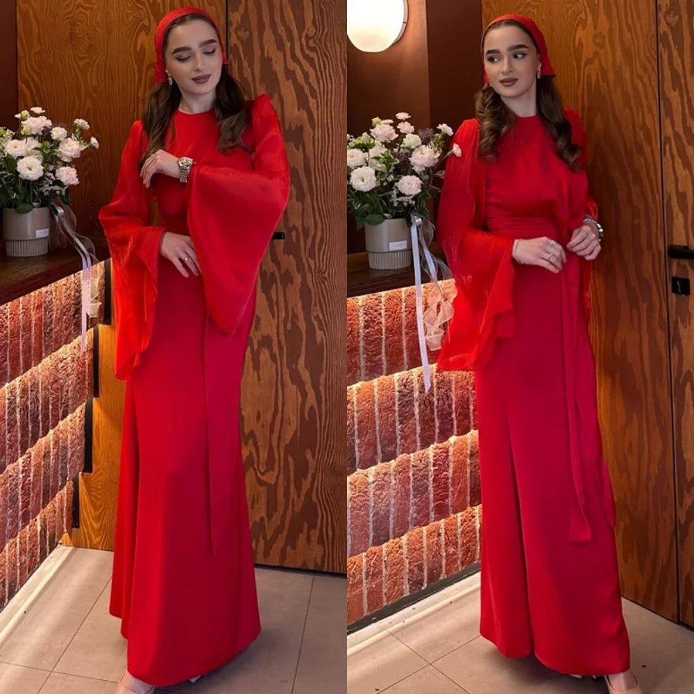 Customized Simple Red Jersey Prom Dress High Quality O-Neck Long Sleeves Evening Dress Exquisite Luxury Homecoming Dresses
Customized Simple Red Jersey Prom Dress High Quality O-Neck Long Sleeves Evening Dress Exquisite Luxury Homecoming Dresses