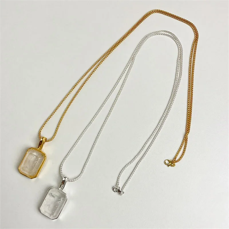 French Luxury Niche Large Square Crystal Necklace for Women's Sugar Gemstones Trendy Vintage Charm Top Jewelry Sweater Chain
French Luxury Niche Large Square Crystal Necklace for Women's Sugar Gemstones Trendy Vintage Charm Top Jewelry Sweater Chain