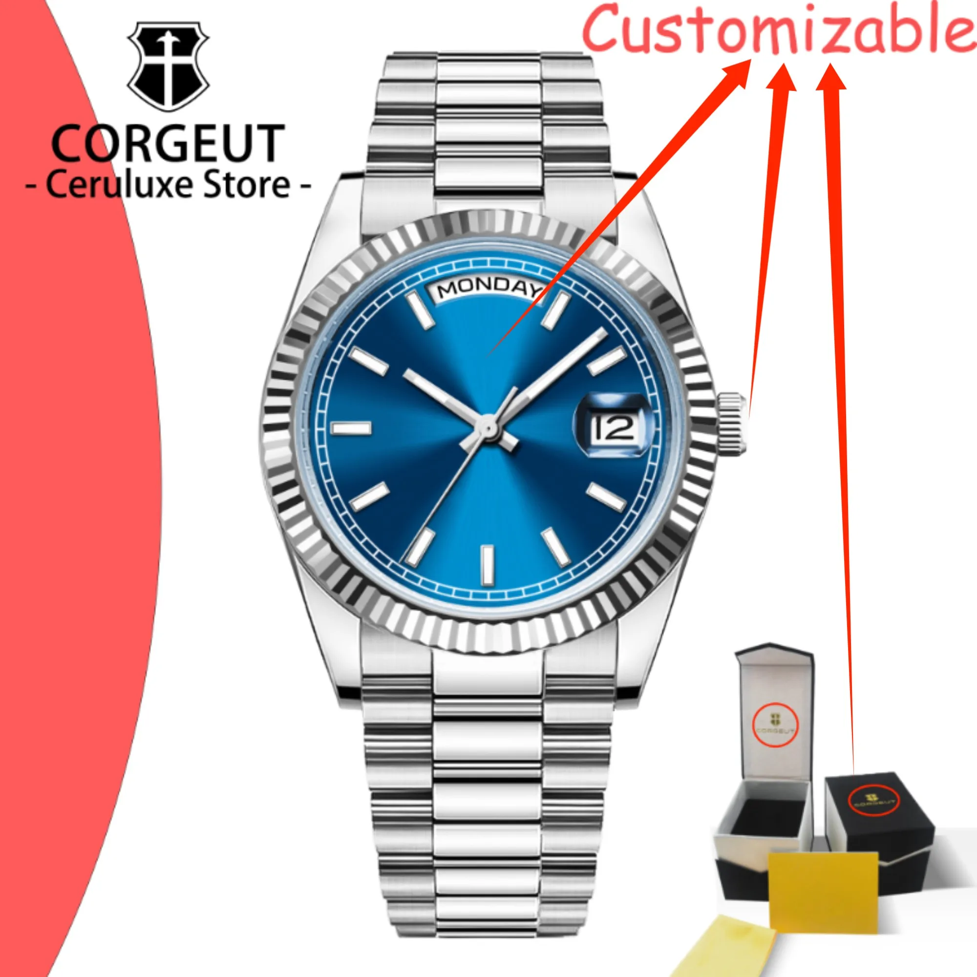 Custom Logo Diy 36/39MM Dial Automatic Mechanical Watches For Man Week Date Type Sapphire Luxury Waterproof Diving Man Watches
Custom Logo Diy 36/39MM Dial Automatic Mechanical Watches For Man Week Date Type Sapphire Luxury Waterproof Diving Man Watches