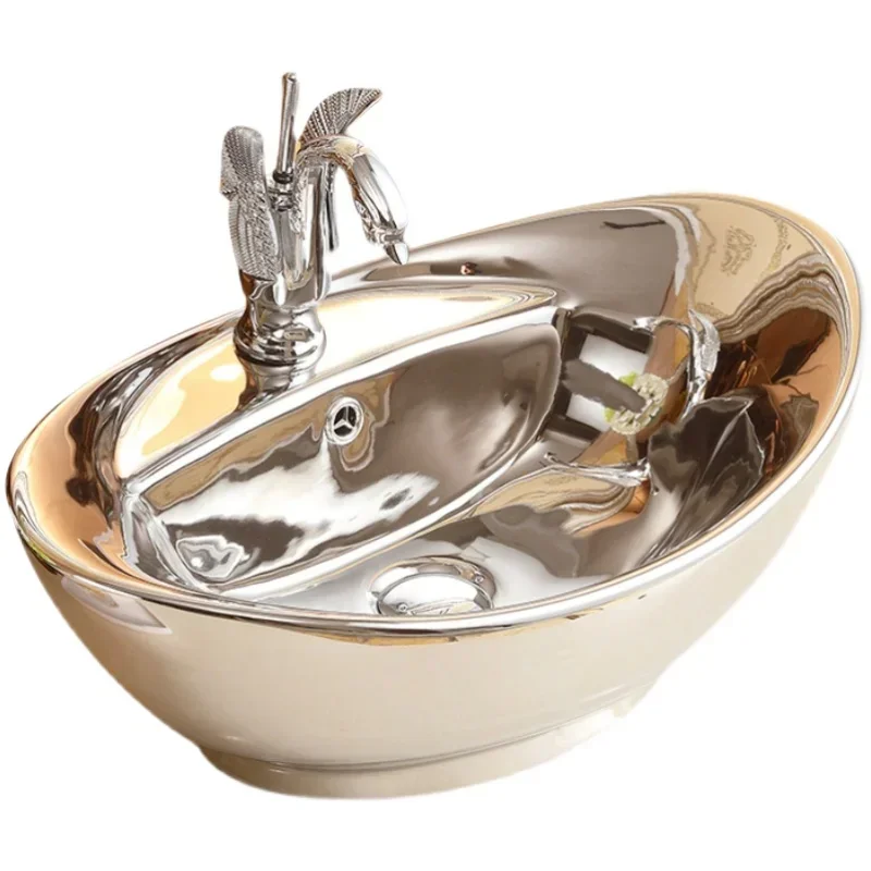 ~Ingot Silver Table Basin Art Basin Nordic Toilet Ceramic Basin Washbasin Modern Retro Sink Wash Hand and Base Bathroom Sinks
~Ingot Silver Table Basin Art Basin Nordic Toilet Ceramic Basin Washbasin Modern Retro Sink Wash Hand and Base Bathroom Sinks