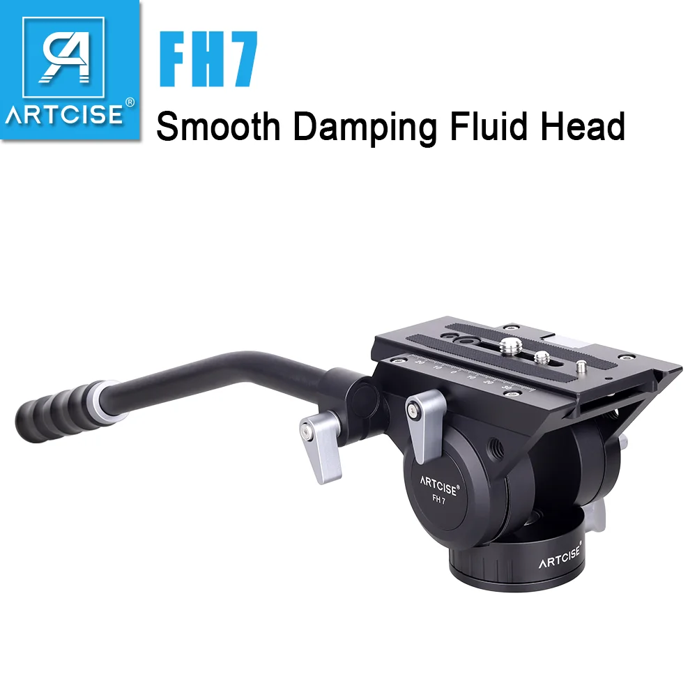 ARTCISE FH7 Smooth Damping Fluid Head with Quick Release Plate for 360°Pan shooting -55°to 90 Tilt Max Load 10kg for Camera DSLR
ARTCISE FH7 Smooth Damping Fluid Head with Quick Release Plate for 360°Pan shooting -55°to 90 Tilt Max Load 10kg for Camera DSLR