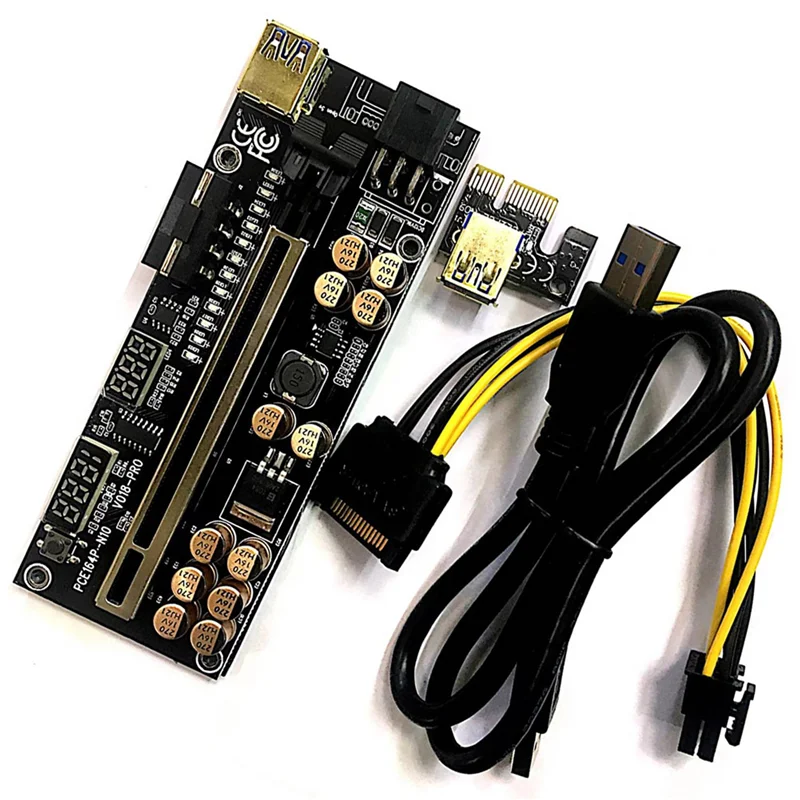 2X VER018 PRO PCI-E Riser Card USB 3.0 Cable 018 PLUS PCI Express 1X To 16X Extender Pcie Adapter For BTC Mining(Black)
2X VER018 PRO PCI-E Riser Card USB 3.0 Cable 018 PLUS PCI Express 1X To 16X Extender Pcie Adapter For BTC Mining(Black)