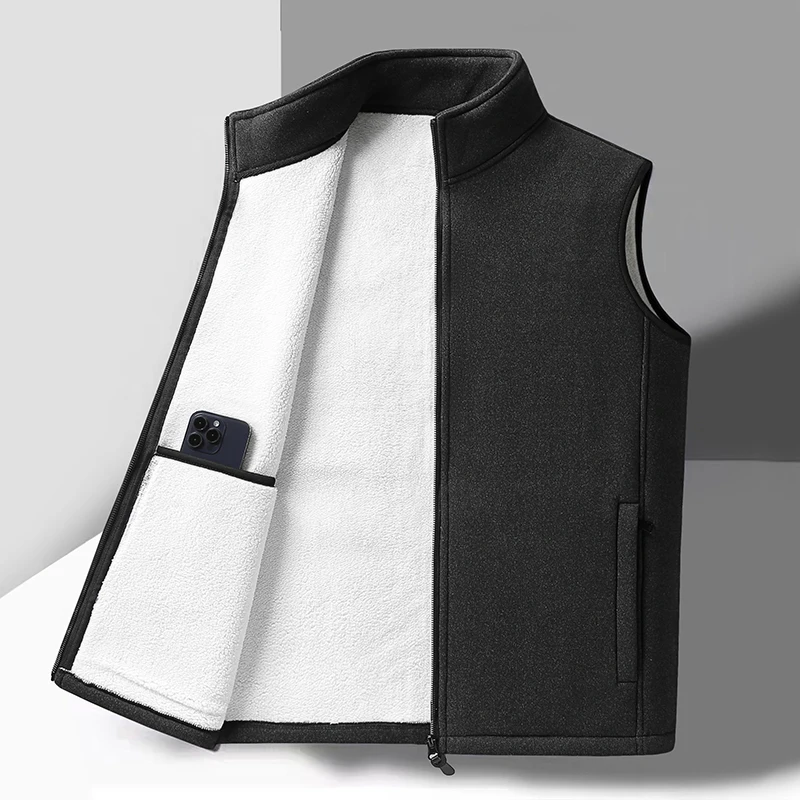 Winter Oversize Autumn Stand Collar Casual Waistcoat Clothes Men Black Gray Vests Men's Lamb Cashmere Warm Sleeveless Coat Mens
Winter Oversize Autumn Stand Collar Casual Waistcoat Clothes Men Black Gray Vests Men's Lamb Cashmere Warm Sleeveless Coat Mens