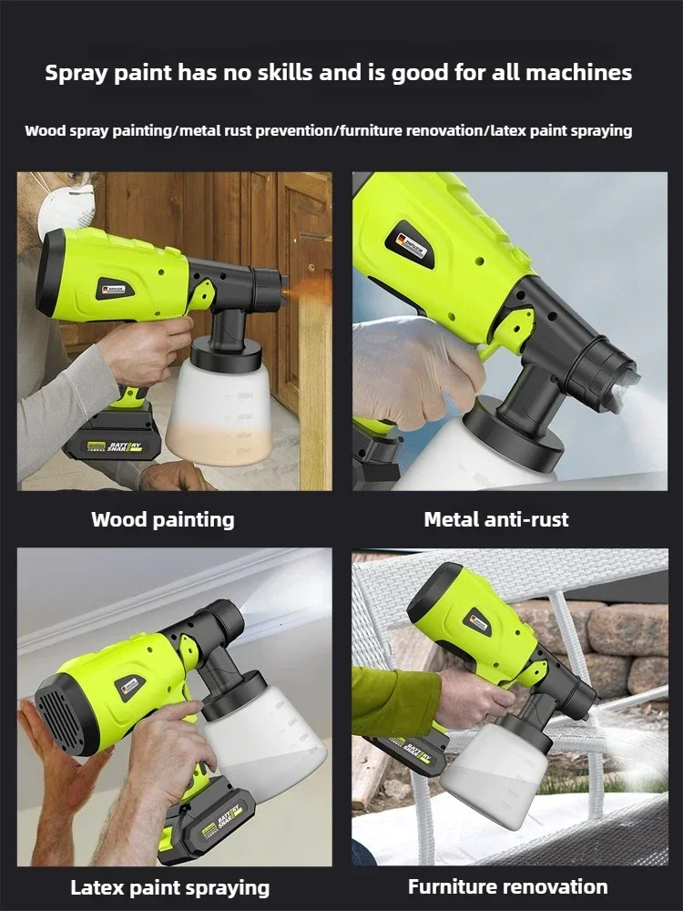 Lithium Battery Paint Spray Gun High Atomization Perfect for Home Wall Painting
Lithium Battery Paint Spray Gun High Atomization Perfect for Home Wall Painting