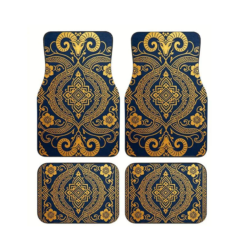 Retro Tribal Goat Totem Car Floor Mats 4pcs Boho Print Non-slip Foot Pads for Car Interior Accessories
Retro Tribal Goat Totem Car Floor Mats 4pcs Boho Print Non-slip Foot Pads for Car Interior Accessories