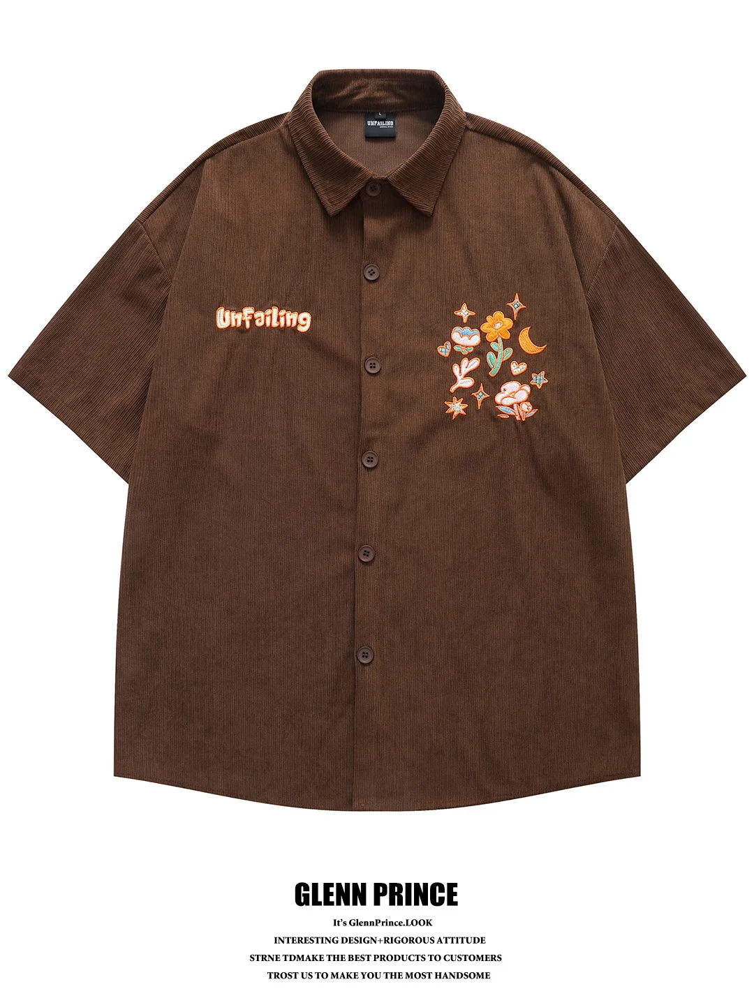 GPstudio American Retro Embroidered Corduroy Short Sleeve Shirt Men Summer Versatile Casual Couple's Shirt Breathable Skin-fr...
GPstudio American Retro Embroidered Corduroy Short Sleeve Shirt Men Summer Versatile Casual Couple's Shirt Breathable Skin-fr...