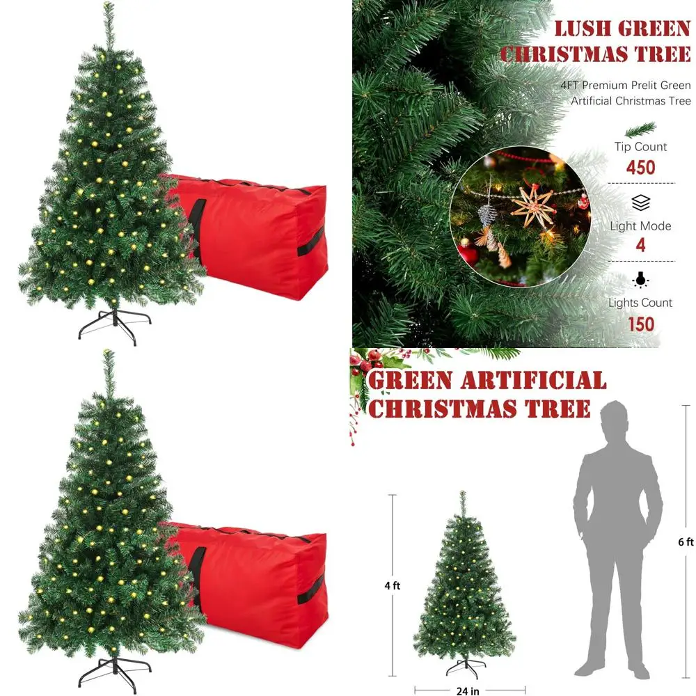 Зеленая искусственная рождественская елка с предварительной подсветкой, 4 фута, 450 наконечниками из ПВХ и 150 лампочками для домашнего и вечеринки
Зеленая искусственная рождественская елка с предварительной подсветкой, 4 фута, 450 наконечниками из ПВХ и 150 лампочками для домашнего и вечеринки