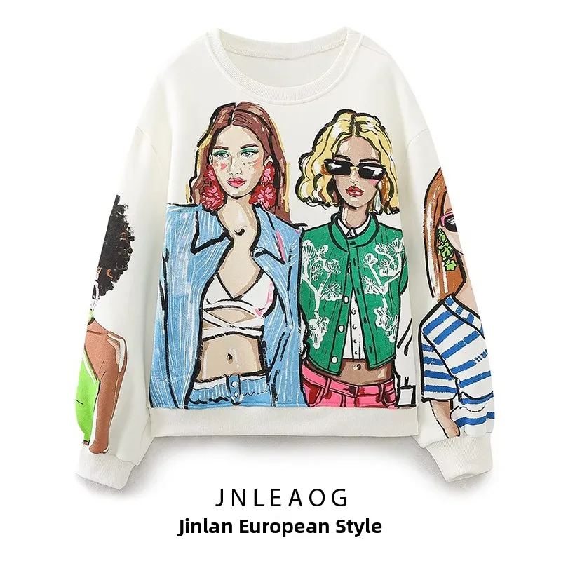 JNLEAOG Autumn New Fashionable Girls' Printed Sweatshirt Casual Comfortable Polyester Long Sleeve round Neck Pullover Hoodie
JNLEAOG Autumn New Fashionable Girls' Printed Sweatshirt Casual Comfortable Polyester Long Sleeve round Neck Pullover Hoodie